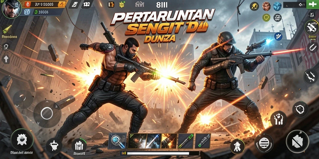Tampilan seru pertarungan di 8II dengan karakter unik.