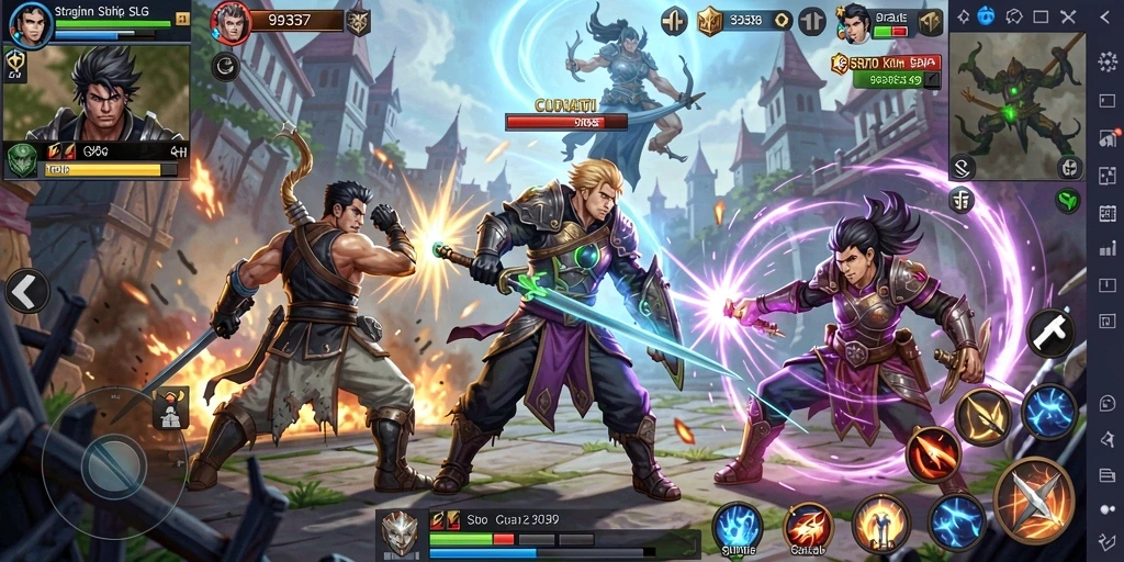 Screenshot menampilkan aksi mendebarkan dalam game SLG.