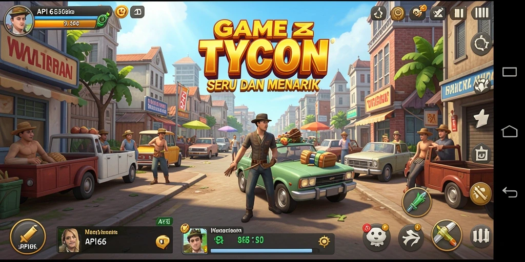 Screenshot gameplay API66 dengan elemen Tycoon yang menarik.