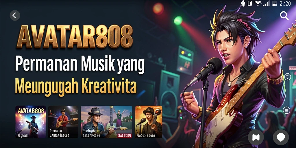 Tangkapan layar <strong>AVATAR808</strong> menunjukkan gameplay musik yang seru dan interaktif.