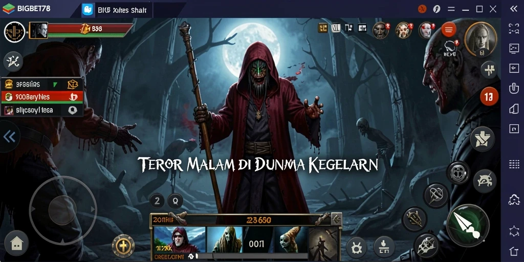 Tangkapan layar gameplay menegangkan dari BIGBET78 yang menunjukkan suasana Horror.