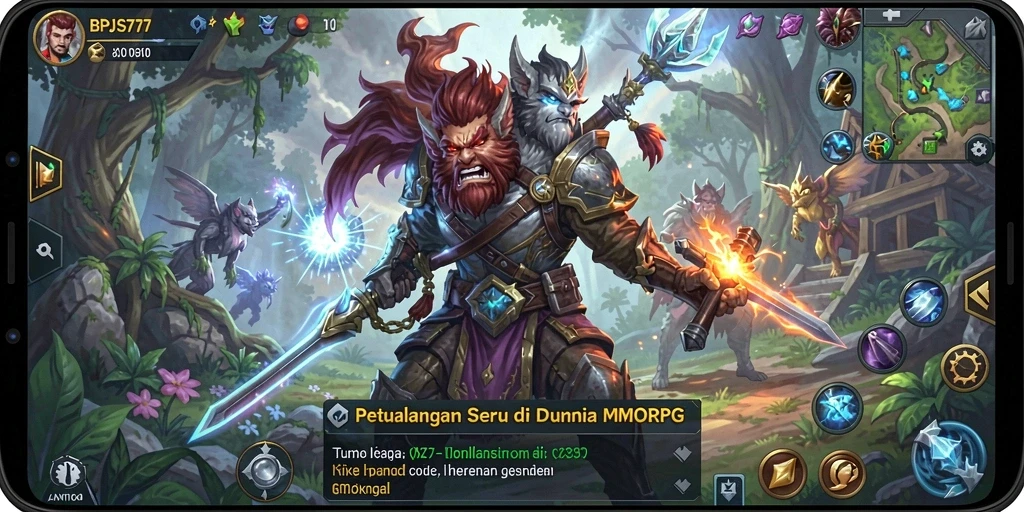 Tampilan gameplay menakjubkan dari BPJS777 dengan suasana fantastis.