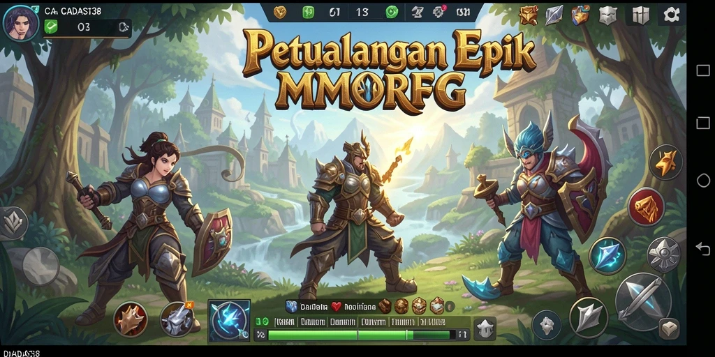 Screenshot gameplay CADAS138 menunjukkan pertempuran seru dan grafis menakjubkan.