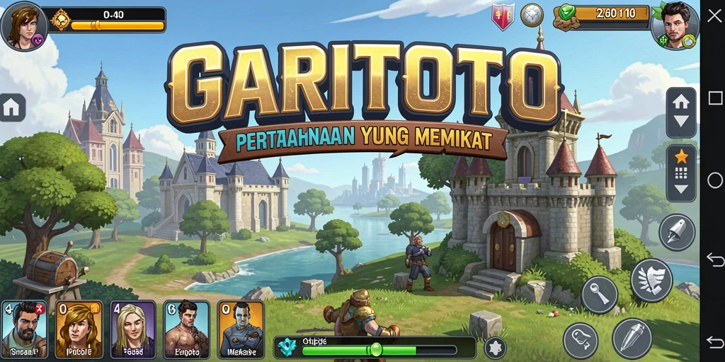 Screenshot GARITOTO menampilkan aksi menara menyerang musuh dengan strategi yang cerdas.