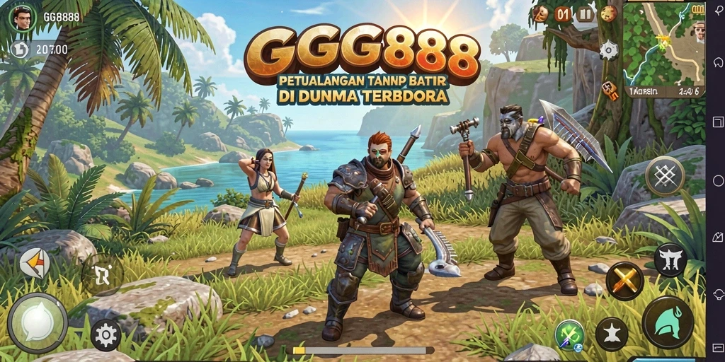 Tangkapan layar GGG888 menampilkan dunia terbuka yang indah dan gameplay yang dinamis.