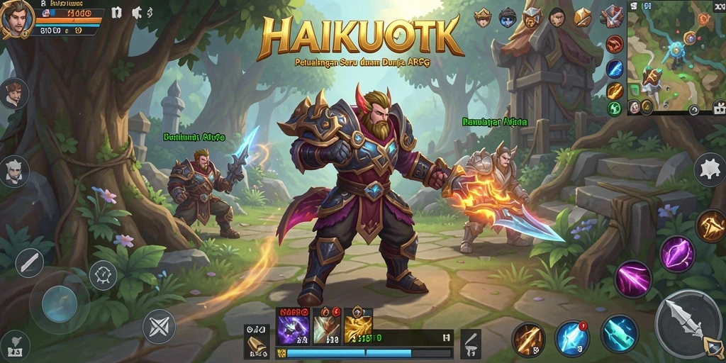 Tampilan gameplay epik HAIKUOTK yang penuh aksi.