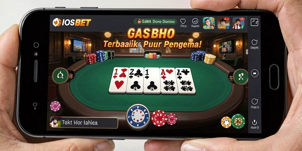 Tampilan gameplay seru dari aplikasi Domino IOSBET.