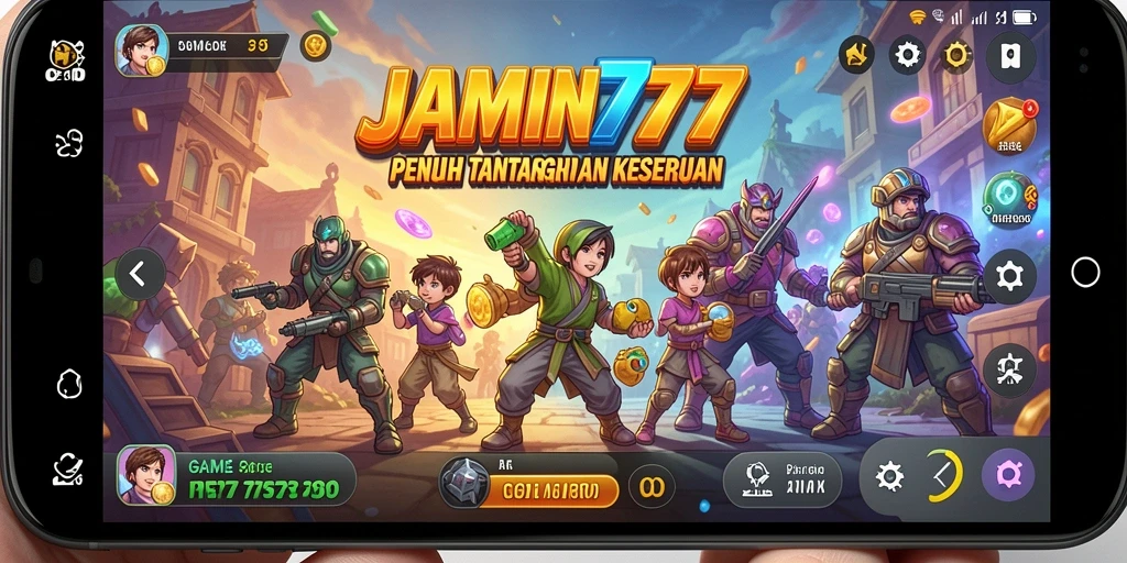 Screenshot menunjukkan aksi menegangkan dalam permainan JAMIN777.