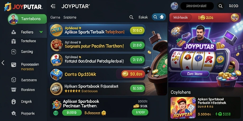 Screenshot JOYPUTAR menampilkan pengalaman taruhan seru dengan statistik langsung.