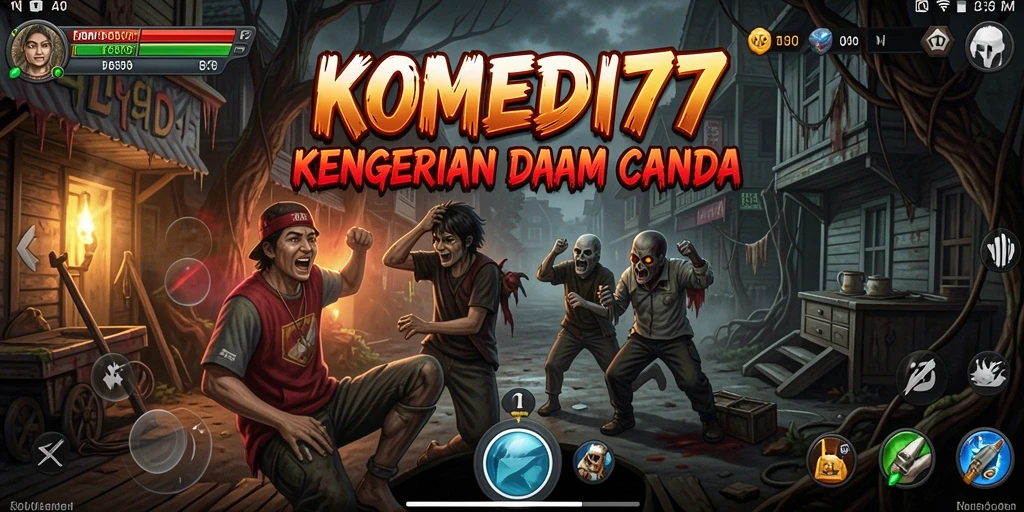 Gameplay menegangkan dengan elemen komedi yang unik di KOMEDI77.