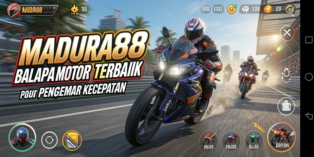 Gameplay yang mendebarkan dalam balapan motor.