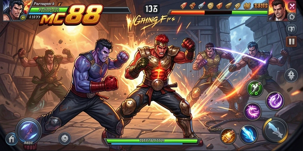 Gameplay Fighting yang seru dan mendebarkan di MC888.