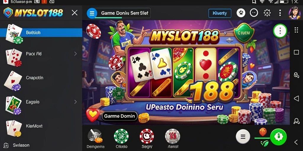 Screenshot gameplay seru MYSLOT188 menampilkan domino yang menarik.