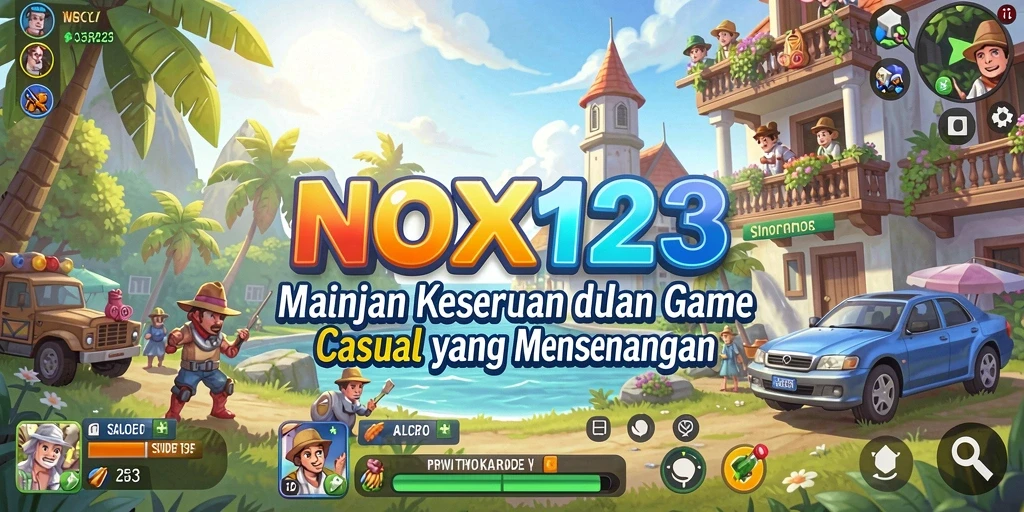 Tangkapan layar utama <strong>NOX123</strong> yang menunjukkan keseruan gameplay Casual.