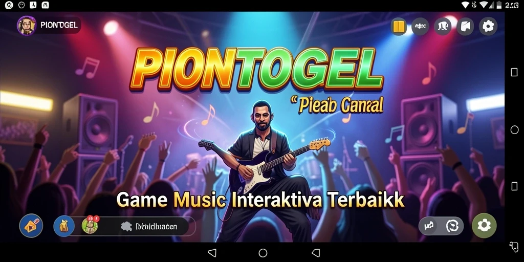 Tampilan PIONTOGEL menunjukkan gameplay menyanyikan lagu-lagu favorit dengan interaktif.