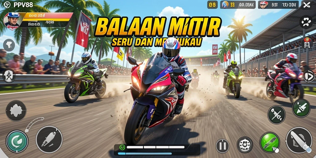 Gameplay seru balapan motor di PPV88 yang mendebarkan.