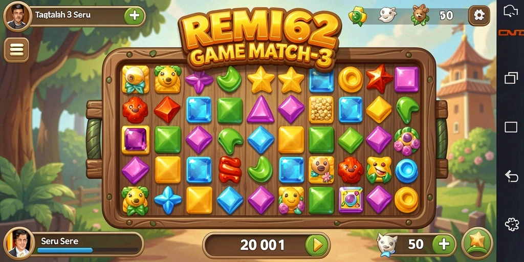 Screenshot menampilkan gameplay seru dan penuh warna dari REMI62.