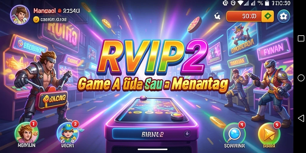 Screenshot gameplay RVIP2 menampilkan aksi seru dalam game Arcade.
