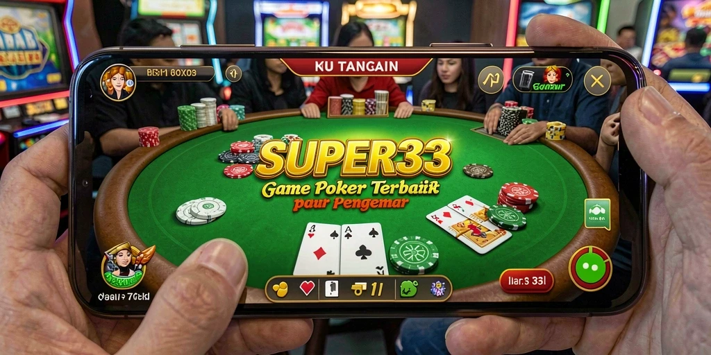 Gameplay Poker yang mendebarkan di aplikasi SUPER33.