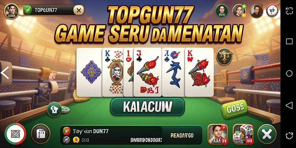 Tampilan gameplay TOPGUN77 yang seru dan kompetitif.
