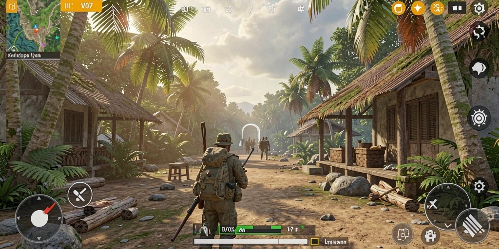 Screenshot gameplay V07 menampilkan aksi simulasi kehidupan yang realistis.