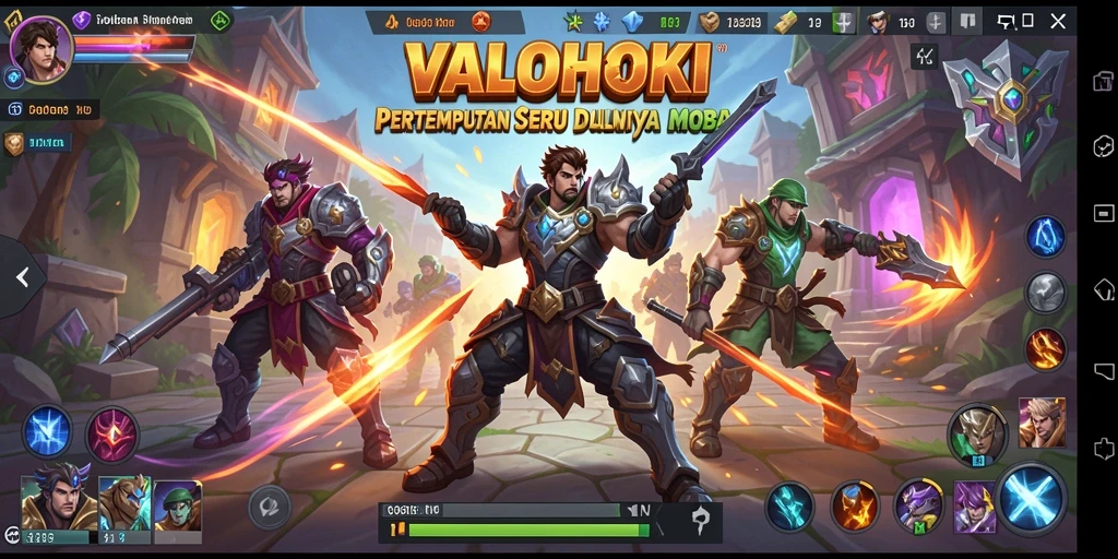 Screenshot gameplay VALOHOKI menampilkan aksi pertempuran tim yang intens.