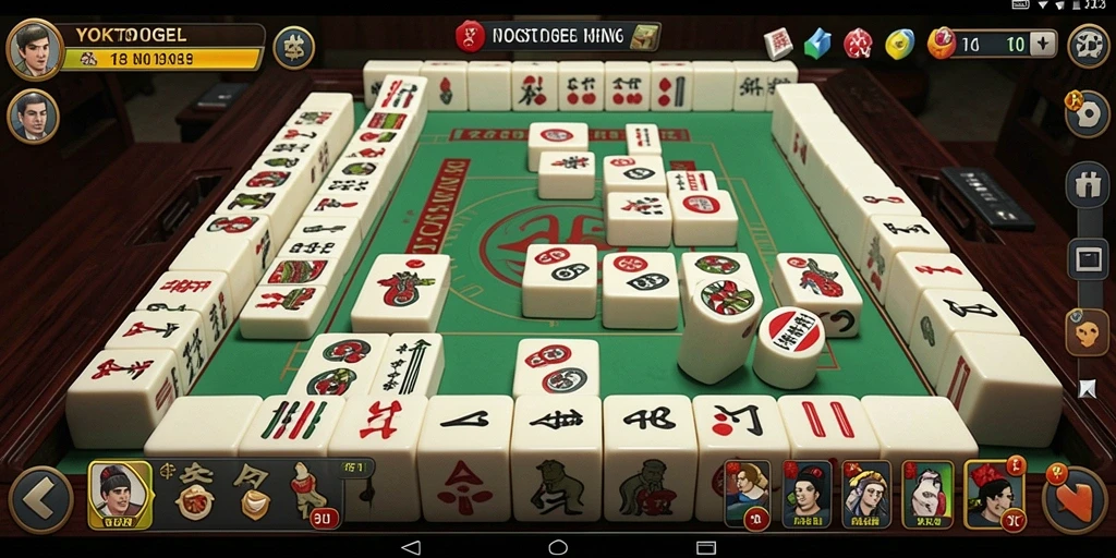 Screenshot gameplay YOKTOGEL menampilkan momen seru bermain Mahjong.