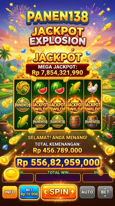 Tampilan utama aplikasi panen138 dengan berbagai kategori.